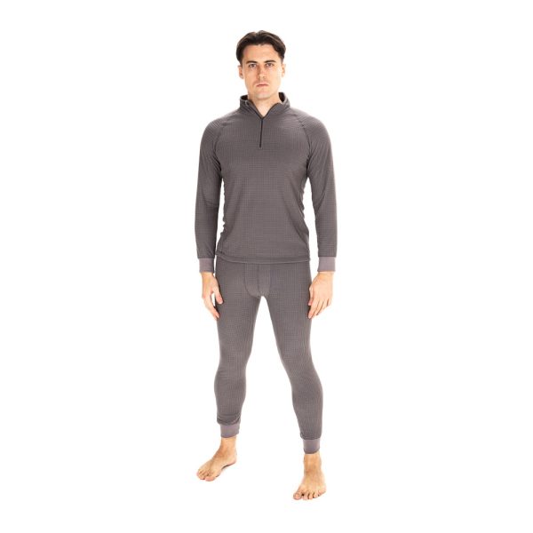 Термобелье Thermoline ZIP ткань Флис Фактурный цвет Серый (Размер: 60-62, Рост: 3XL)