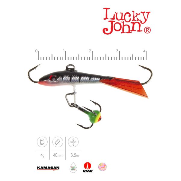 Балансир Lucky John FIN 3 с тр. 40мм/12HRT — изображение 3