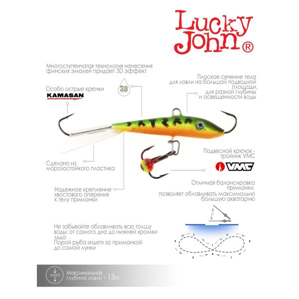 Балансир Lucky John FIN 5 с тр. 70мм/20 — изображение 4
