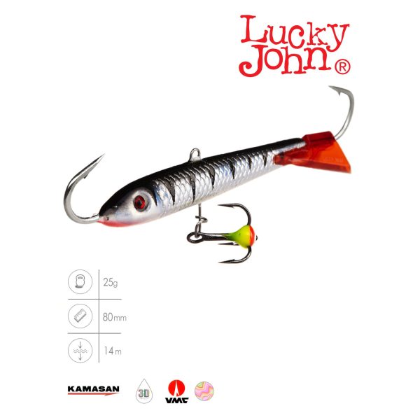 Балансир Lucky John CLASSIC 8 с тр. 80мм/12HRT