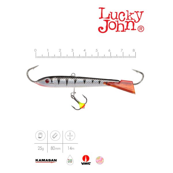 Балансир Lucky John CLASSIC 8 с тр. 80мм/12HRT — изображение 3