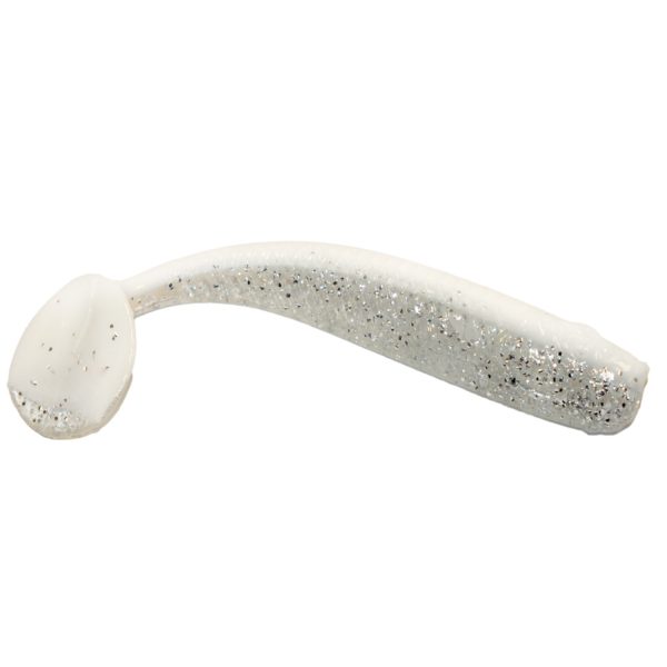 Виброхвост SAN-VIBRO BULL FISH 150 Col.32 (WHITE GUM SILVER SHAD)