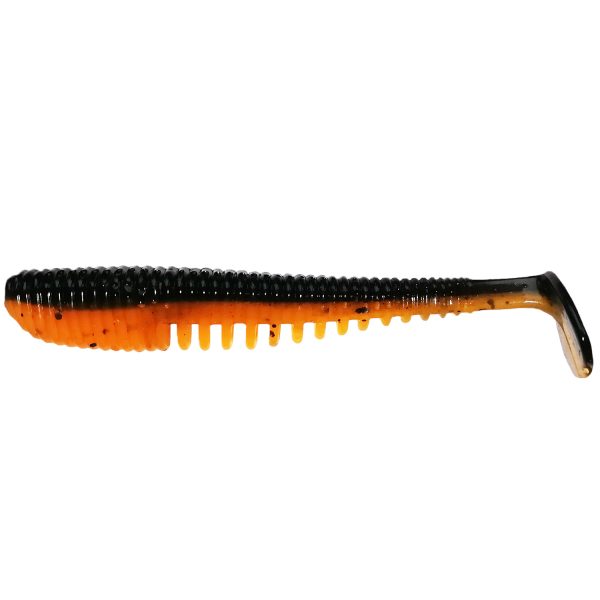 Виброхвост SAN-VIBRO BRUNA 100 Col.28 (BLACK ORANGE SABBAT)