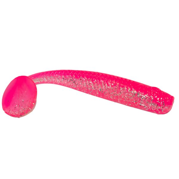 Виброхвост SAN-VIBRO BULL FISH 100 Col.31 (BUBLE GUM SILVER SHAD)