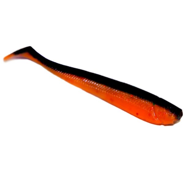 Виброхвост SAN-VIBRO UKLEIKA 80 Col.28 (BLACK ORANGE SABBAT)