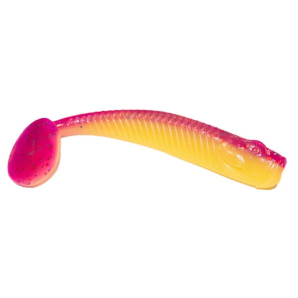 Виброхвост SAN-VIBRO BULL FISH 100 Col.26 (GRAPE BANANA)