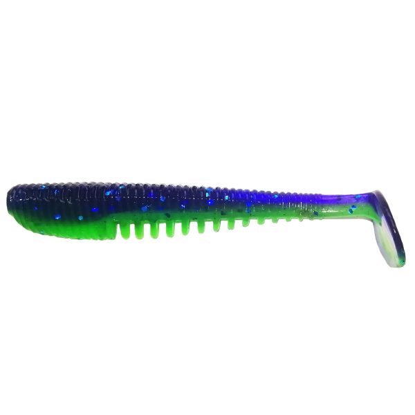 Виброхвост SAN-VIBRO BRUNA 100 Col.24 (VIOLET LIME BELLY)