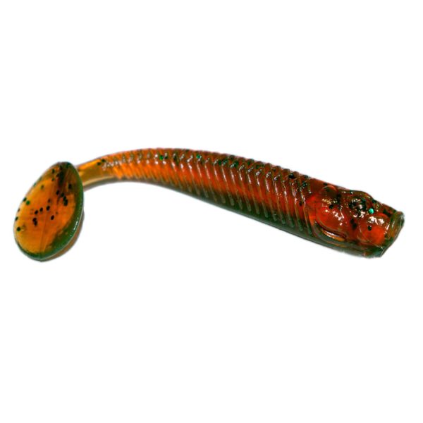 Виброхвост SAN-VIBRO BULL FISH 150 Col.13 (PLUM GREEN FLAKE)