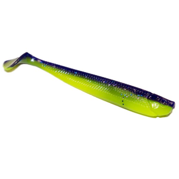 Виброхвост SAN-VIBRO UKLEIKA 80 Col.24 (VIOLET LIME BELLY)