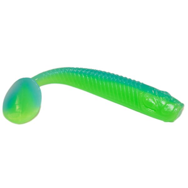 Виброхвост SAN-VIBRO BULL FISH 100 Col.21 (ICE CHARTREUSE)