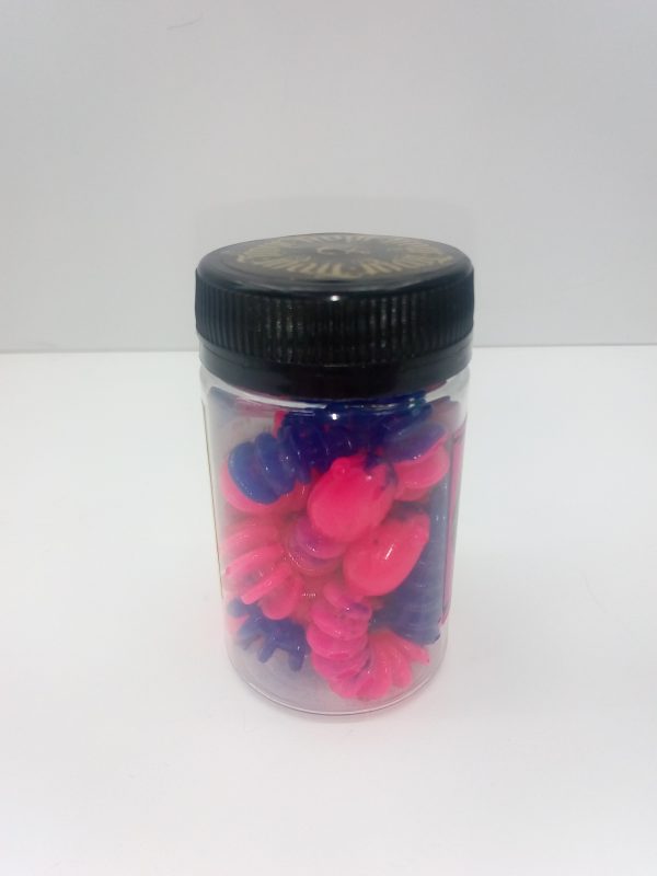 Силиконовая приманка Trout Bait Chub 85 (Головастик) цвет:Розовый-Синий / запах:Чеснок