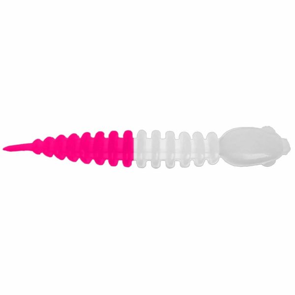 Силиконовая приманка Trout Bait Chub 65 (Головастик) цвет:Белый-Розовый / запах:Сыр