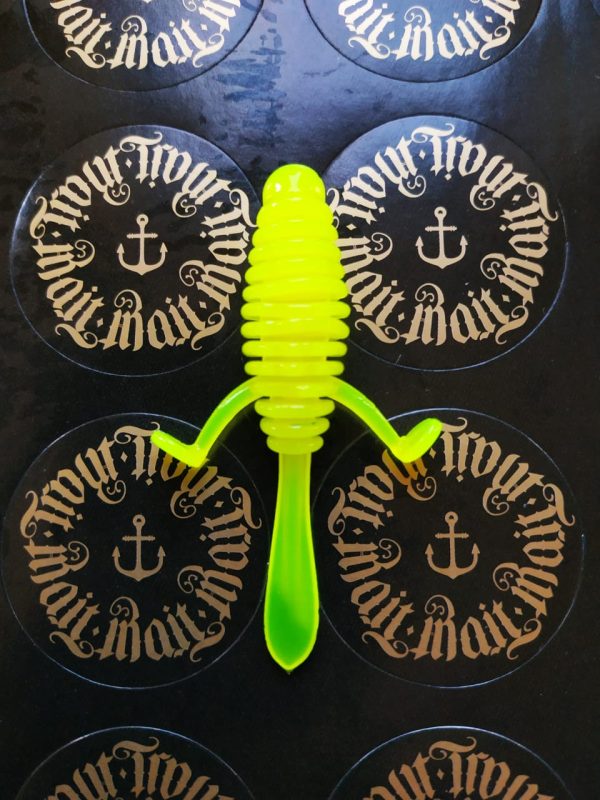 Силиконовая приманка Trout Bait Beaver 65 (Бобёр) цвет:Лемон / запах:Чеснок