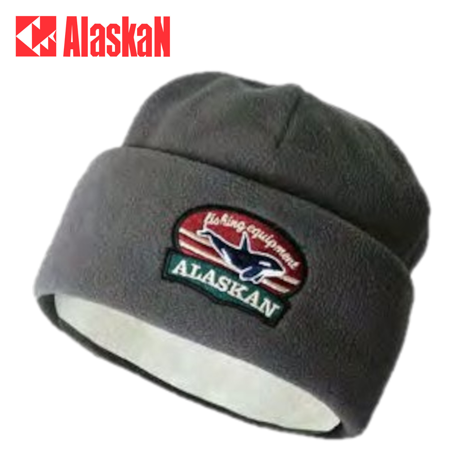 Шапка Alaskan флисовая Black Salmon серая (AWCBSG)