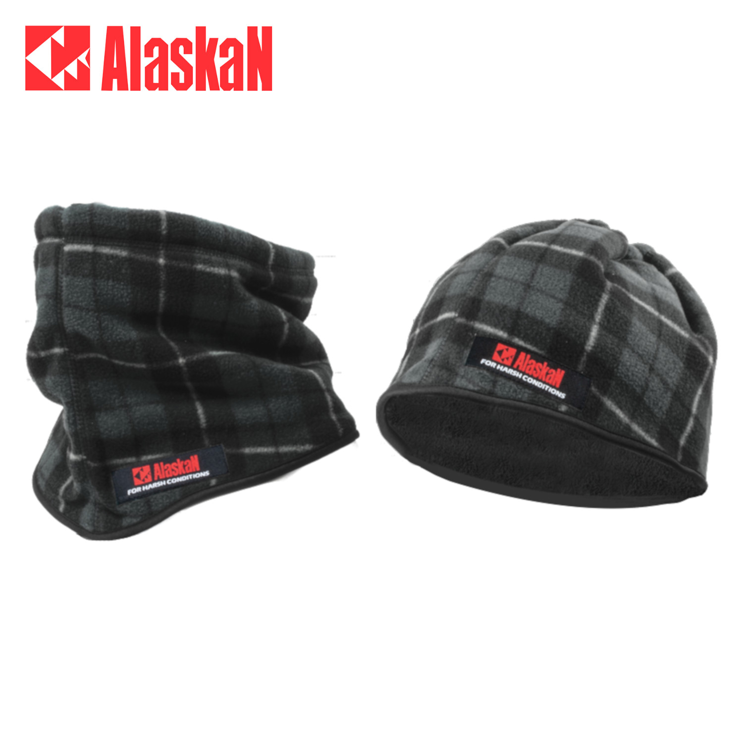 Шарф Alaskan флисовый серый/черн (AACC1803/1)