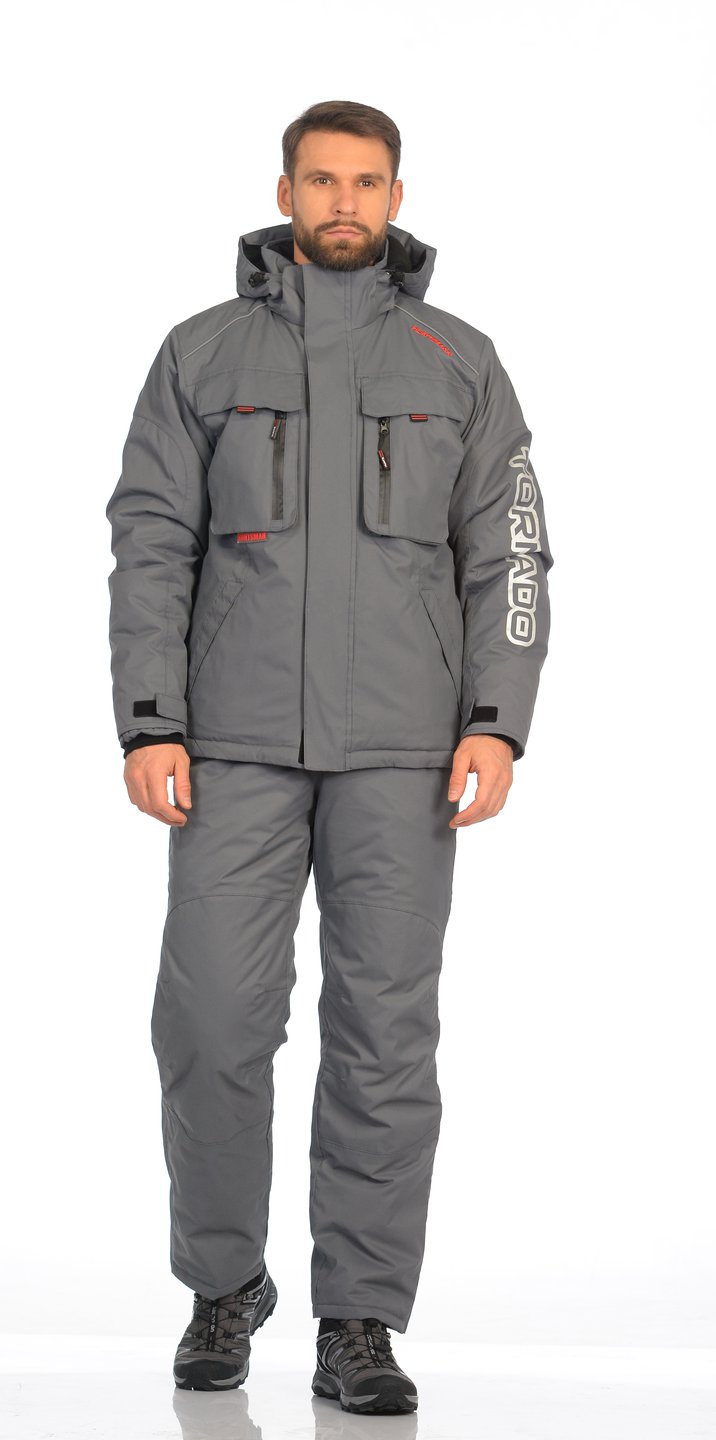 Костюм демисезонный Торнадо -15 цвет Серый ткань Breathable (Размер: 44-46, Рост: 170)